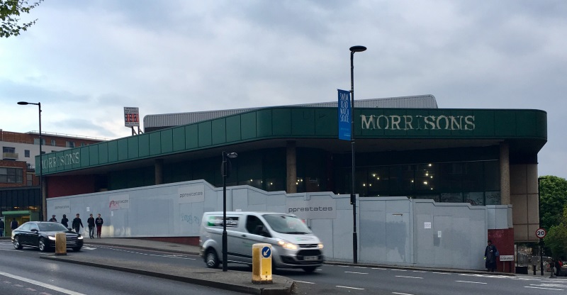 The empty site of the old Morrisons supermarket in Streatham