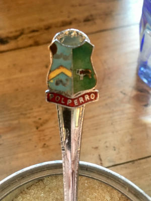 A cute Polperro teaspoon at Brooks & Gao Streatham
