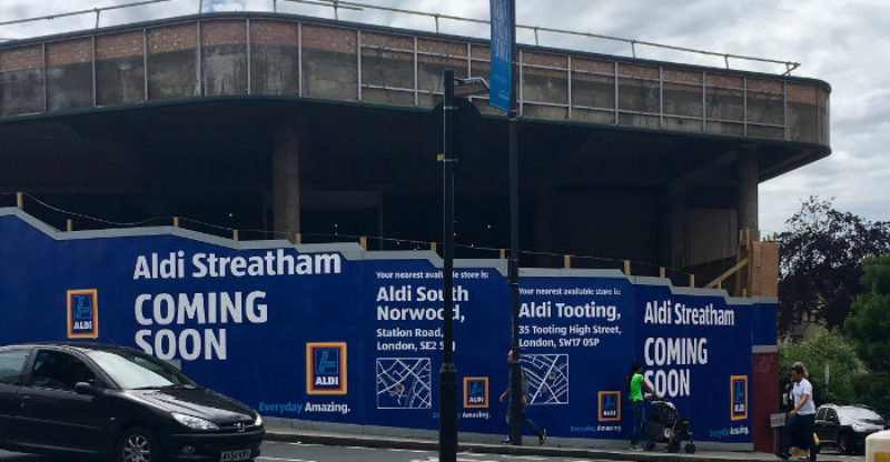 The building that will soon become Aldi on Streatham High Road